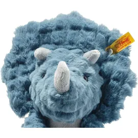 Steiff 087806 - Dixi Triceratops, sitzend, petrol/grau, Dino, Plüsch, 28 cm