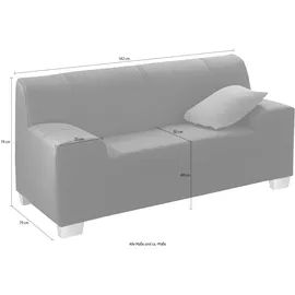 DOMO collection 2-Sitzer »Amando zeitlos und modern, komfortabel,« in vielen Bezugsvarianten, auch in Leder braun