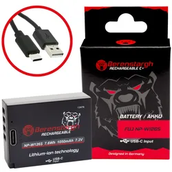 BERENSTARGH 13976 Akku wie Fuji NP-W126S USB-C