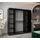 abiks möbel Schwebetürenschrank MONACO 200 x 200 x 62 cm Schwarz/Weiß