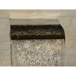 Edelstahl Wasserfall CASCADE ohne Beleuchtung Breite 800 mm