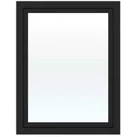 Solid Elements Kunststofffenster Basic  (105 x 135 cm, Verglasung: 2-fach, DIN Anschlag: Rechts, Außen: Anthrazit Sandstruktur, Innen: Weiß)