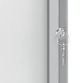 NOBO Schaukasten silber 4x DIN A4 69,2 x 3,7 x 53,2 cm, 1 St.
