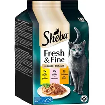Sheba Fresh & Fine Huhn, Lachs & Truthahn in Sauce 108 x 50 g