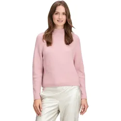Strickpullover BETTY & CO "Damen mit hohem Kragen", Damen, Gr. 46, rosa (rose melange), Strick, Obermaterial: 44% Polyacryl, 31% Polyamid, 20% Polyester, 5% Elasthan, lässig geschnitten normal, Pullover Strickpullover, Kragen