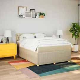 vidaXL Boxspringbett 140 x 200 cm Creme