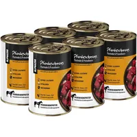 alphazoo Pferdeschmaus Nassfutter 6 x 400g für Hunde I Hypoallergenes Hundefutter