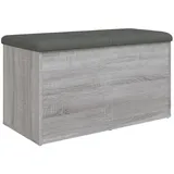 vidaXL Sitzbank mit Stauraum Grau Sonoma 82x42x45 cm Holzwerkstoff