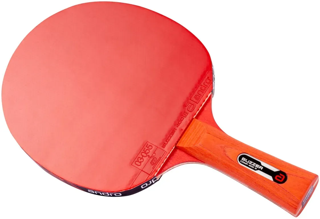 andro Schläger Buzzer Comp 400 R rot - Beläge konkav - konkav