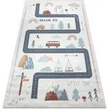 Bambino 46980 Waschteppich Wald, Straßen Für Kinder Anti-rutsch - Weiß / Grün White 80x150 Cm