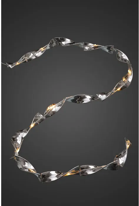 Hellum batteriebetriebene LED Lichterkette mit Spiralen in Silberoptik 2m