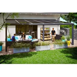 SKANHOLZ Terrassenüberdachung Garda 648 x 307 cm grau