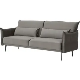 SalesFever Sofa 3-Sitzer | Samt Grau 368510