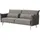 SalesFever Sofa 3-Sitzer | Samt Grau 368510