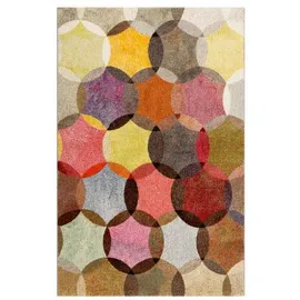 Esprit Teppich ESPRIT "Modernina ESP-3378" Gr. 3, bunt (bunt, rot), B:120cm H:13mm L:170cm, Kunstfaser, Teppiche, Teppich, weicher Kurzflor in modernem Design, Wohnzimmer, Schlafzimmer, bunt