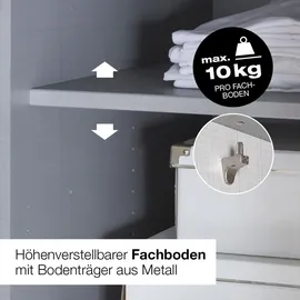 WIMEX »Chalet«, mittig mit Spiegeltüren grau