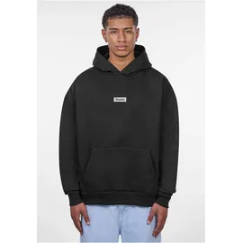 dropsize HEAVY OVERSIZE MIDDLE RUBBER PATCH HOODIE - schwarz, - S