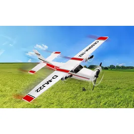 Jamara RC-Flugzeug Cessna 182 2,4GHz Gyro 2CH RtF rot (410190)