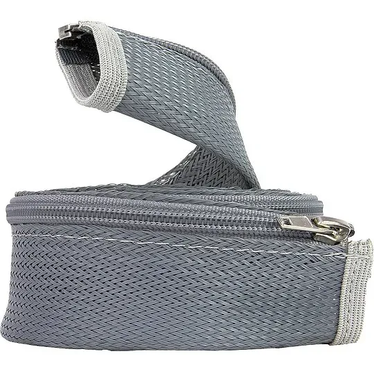 Kabelschlauch elastisch mit Reißverschluss, Grau, 1,5 m ** 1m/8,26 EUR