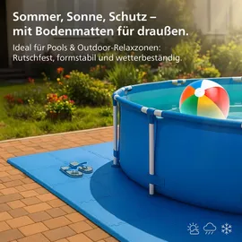 CLP Bodenschutzmatten 30x30 cm, blau/18er-Set