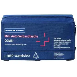 Holthaus Medical Mini Verbandtasche Auto COMBI, blau 62210 , Inhalt DIN 13164