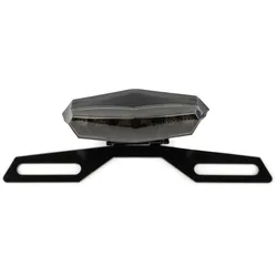 Rücklicht LED Hexagonal Black-Line mit Kennzeichenhalter