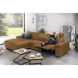 KAWOLA Ecksofa XL Lola Leder Recamiere links cognac