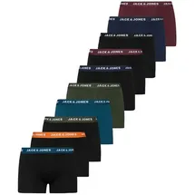 JACK & JONES JACSOLID MIX TRUNKS schwarz/navy blazer/vineyard wine/kombu grün/legion blau 10er Pack XXL