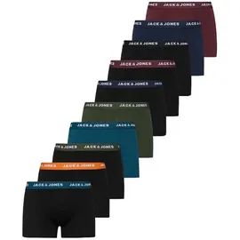 JACK & JONES JACSOLID MIX TRUNKS schwarz/navy blazer/vineyard wine/kombu grün/legion blau 10er Pack XXL