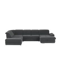 Kollektion Kraft Wohnlandschaft Mikrofaser   ¦ grau ¦ Maße (cm): B: 371 H: 100 T: 260.0