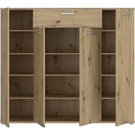 Forte Kombikommode 139,3 x 120,7 x 34,1 cm Beige