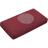 Yogistar Yogakissen - Klein - Blume des Lebens - Mit Kapok-Füllung Bordeaux Melange