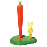 Alessi Bunny & Carrot Küchenrollenhalter aus thermoplastischem Harz, grün,