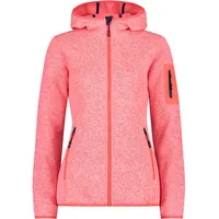 CMP Woman Jacket FIX Hood red fluo-bianco