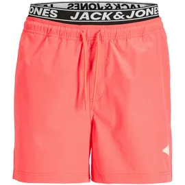 JACK & JONES Badeshorts JPSTMAUI SURF DOUBLE WB SWIM SHORTS Rot M