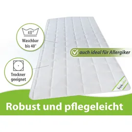 franknatur Topper Unterbett Baumwolle 90 x 200 cm weiß