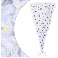 VidaXL Künstlicher Weihnachtsbaum Weiß 210 cm PVC und Stahl