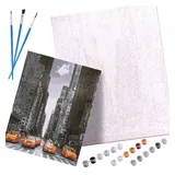 LA CUTE Malen nach Zahlen Malen nach Zahlen Set 40x50cm - New York Time Square auf Leinwand (Malen nach Zahlen auf Leinwand set, 1x Malen nach Zahlen auf Leinwand Komplett-Set), Hochwertiges New York-Malen-nach-Zahlen: Einfach, entspannt, kreativ