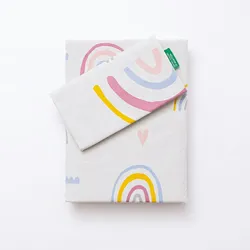 Benetton - 3-teiliges Bettwäscheset (Bettbezug + Kissenbezug + Spannbettlaken) Rainbow Kids Be