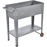 Garden Pleasure Hochbeet Metall 75 x 35 x 80 cm Silber