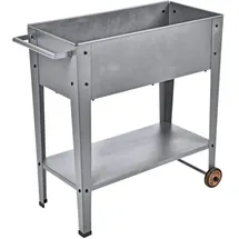 Garden Pleasure Hochbeet Metall 75 x 35 x 80 cm Silber