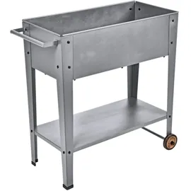 Garden Pleasure Hochbeet Metall 75 x 35 x 80 cm Silber