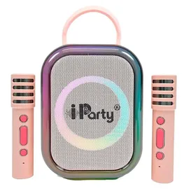 Lexibook Lexibook, Kabelloses Karaoke-Lautsprecher mit 2 Mikrofonen, Rosa, Bluetooth®-Karaoke kabellosen
