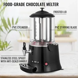 Vevor Heiße Schokolade Maschine KS-RQ Hot Chocolate Dispenser Machine 10L in Hotels Restaurants Bäckereien Cafés zum Schmelzen von Schokolade