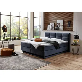 Roller Boxspringbett 180 x 200 cm H2/H3 Blau