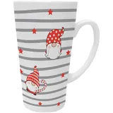 Gedalabels Tasse Wichtel Streifen 0,45 l Weiß