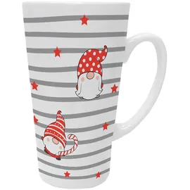 Gedalabels Tasse Wichtel Streifen 0,45 l Weiß