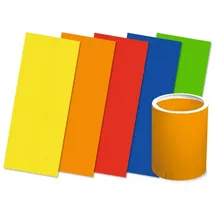 Ursus Laternenzuschnitte Uni Transparentpapier 20x50cm 5 Farben 25 Blätter