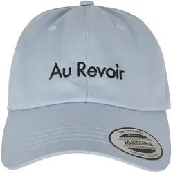 Snapback Cap MISTERTEE "MisterTee Herren Au Revoir Dad Cap", Herren, Gr. onesize, lightblau, weiß, 100% Baumwolle, bedruckt, Caps