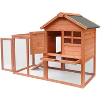 Wiltec Kaninchenstall 122 x 63 x 92 cm braun